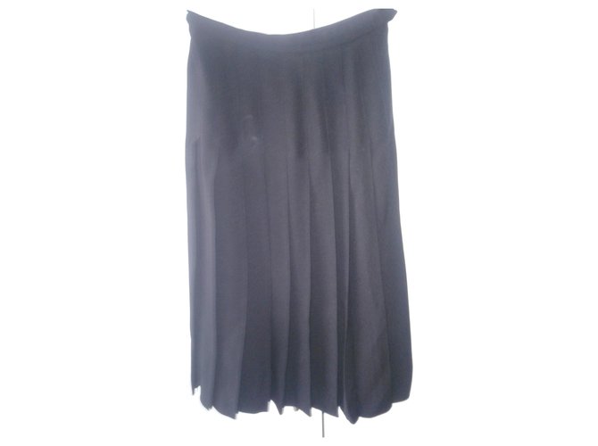 Yves Saint Laurent Black blouse skirt and blouse Acetate  ref.141429