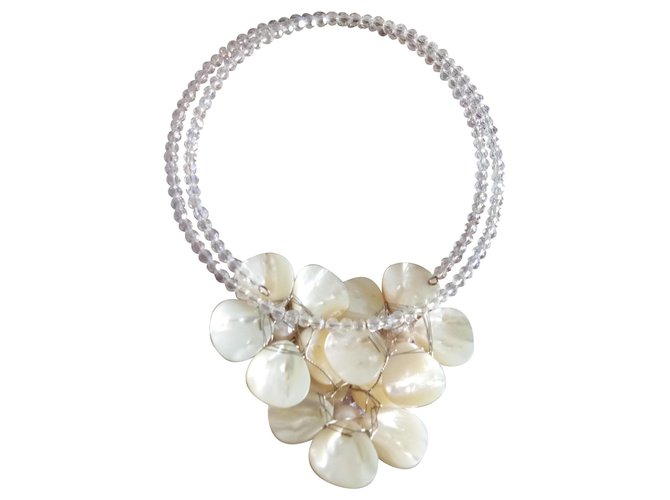 Autre Marque Mother of pearl  necklace White  ref.141447
