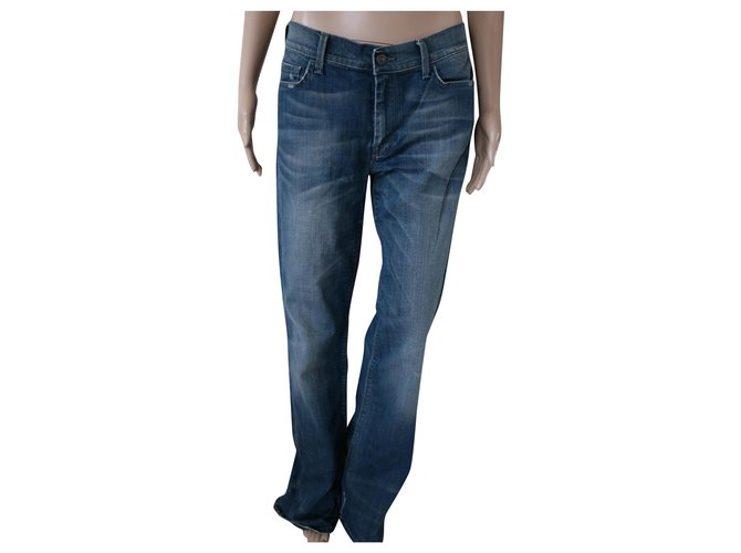 7 For All Mankind Jeans Blue Cotton Elastane  ref.141457