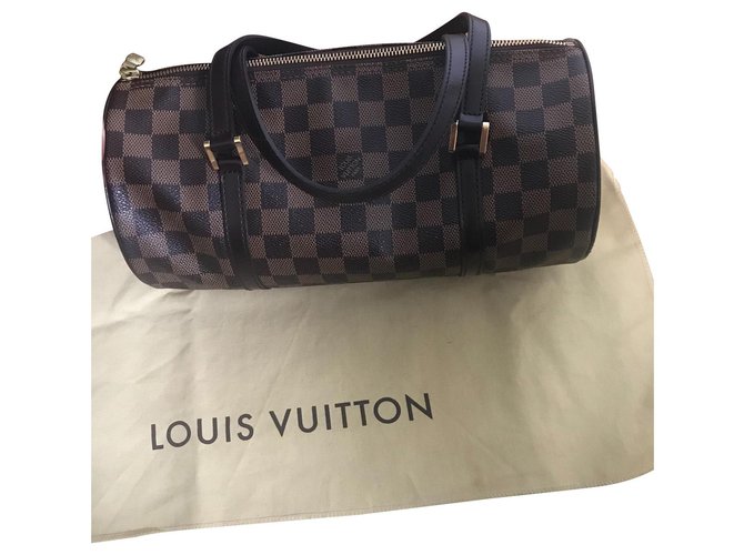 Papillon Louis Vuitton Handbags Brown Light brown Leather  ref.141476