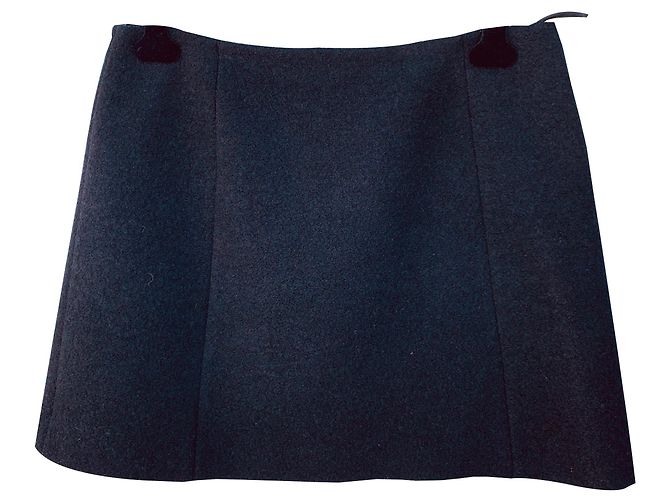 Prada Aline Wollminirock Schwarz