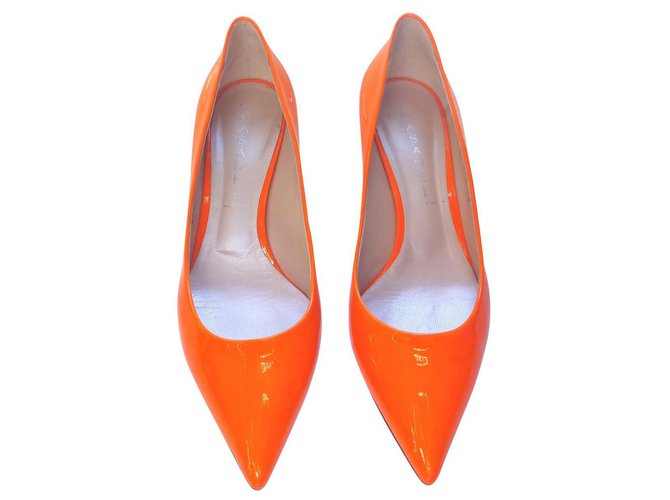 Casadei Heels Orange Patent leather  ref.141531