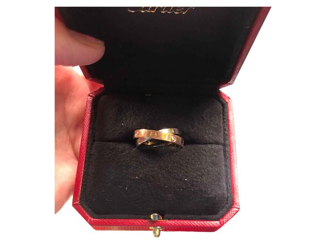 Cartier 6 anéis de amor de diamantes Ouro Ouro rosa  ref.141542