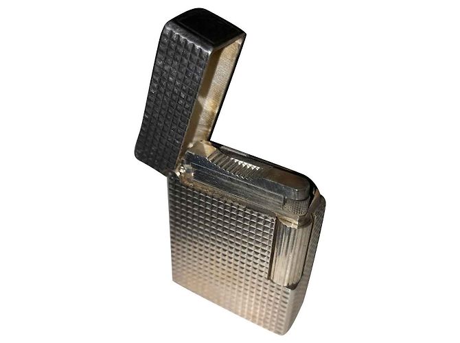 St Dupont Refillable Lighter Silver Silvery