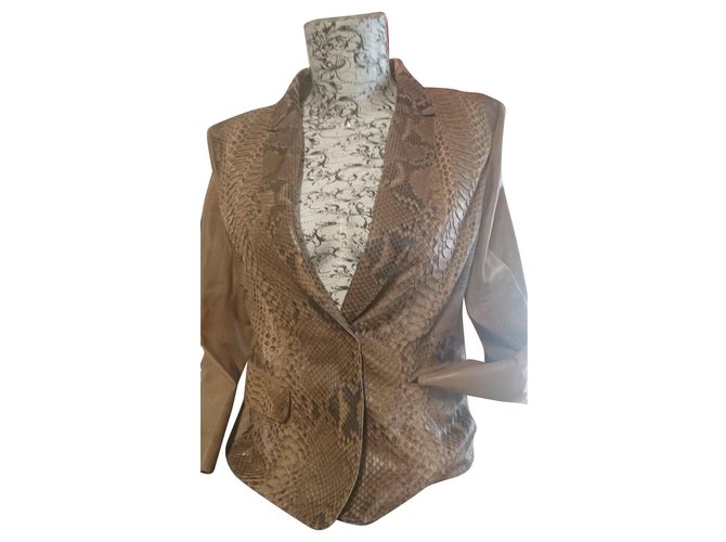 Sylvie Schimmel Python Jacket Caramel