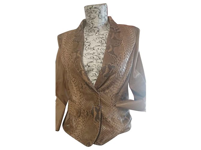 Veste python Sylvie Schimmel Caramel