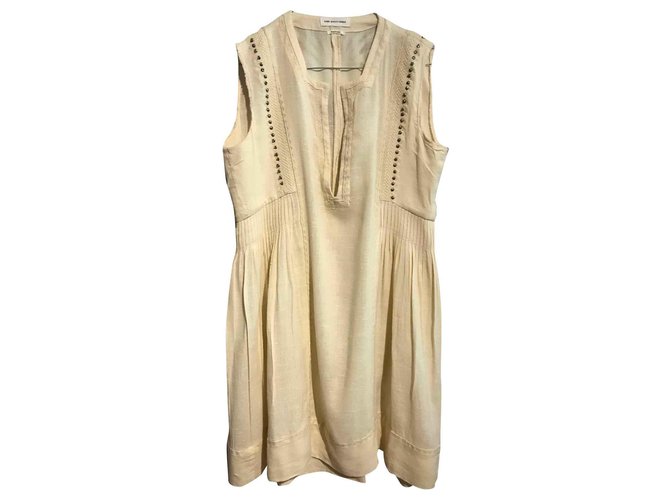 Isabel Marant Dresses Cream Cotton Viscose  ref.141571