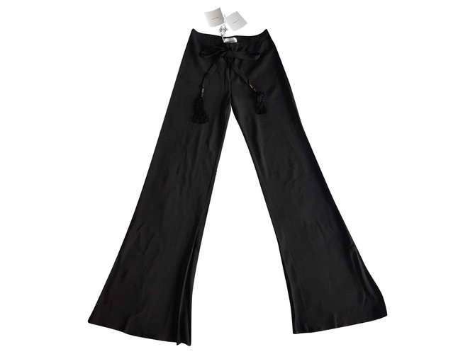 Emilio Pucci Pants, leggings Black Viscose Elastane  ref.141581