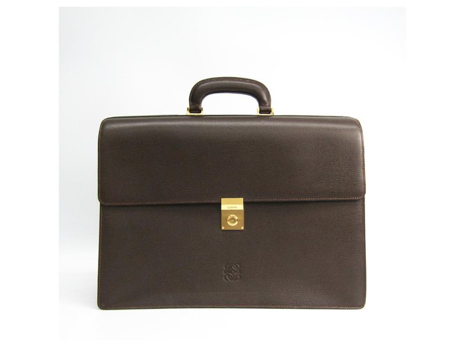 Loewe Brown Leather Briefcase  ref.141616