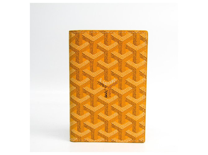 Goyard Yellow Grenelle Passport Cover Multiple colors Leather Cloth Cloth  ref.141623