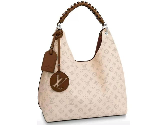 Louis Vuitton Carmelo Hobo Beige Pelle