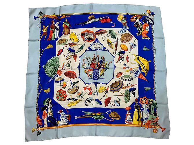 Hermès Ombrelli e ombrelli Blu Seta