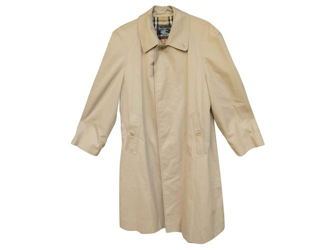 imperméable Burberry vintage taille S Coton Polyester Beige  ref.141647