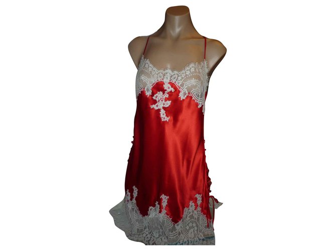Autre Marque silk and lace Red  ref.141686