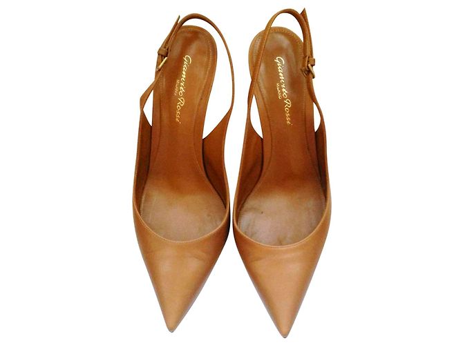 Gianvito Rossi Slingback Pumps Hellbraun Leder 38