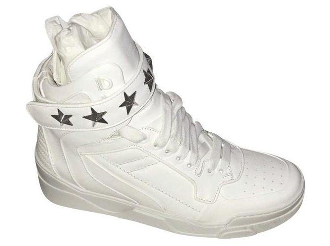 Givenchy sneakers Cuir Blanc  ref.141694