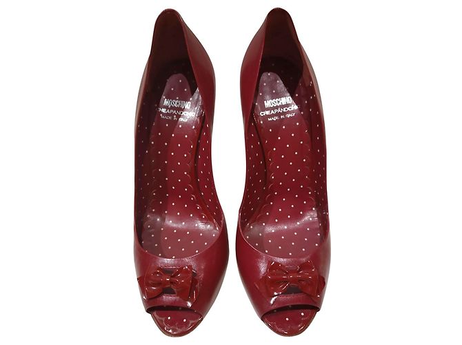 Moschino Cheap And Chic Rote Leder Pumps Gr. 37