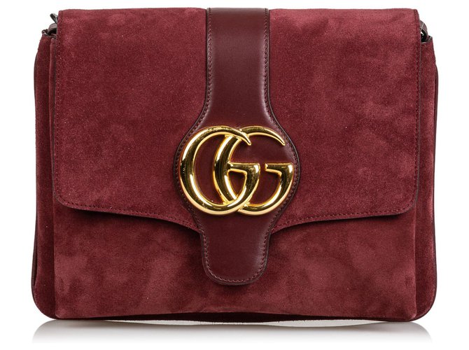 red suede gucci bag