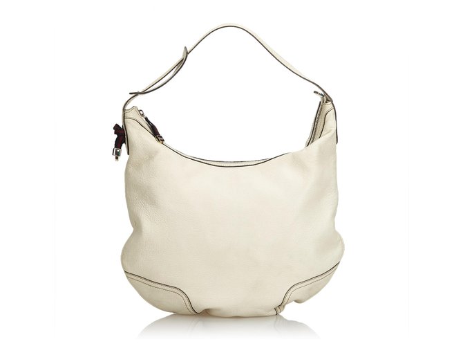 gucci white leather bag