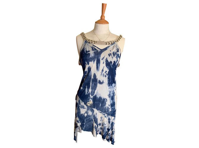 Christian Dior Dresses Blue Silk  ref.141860