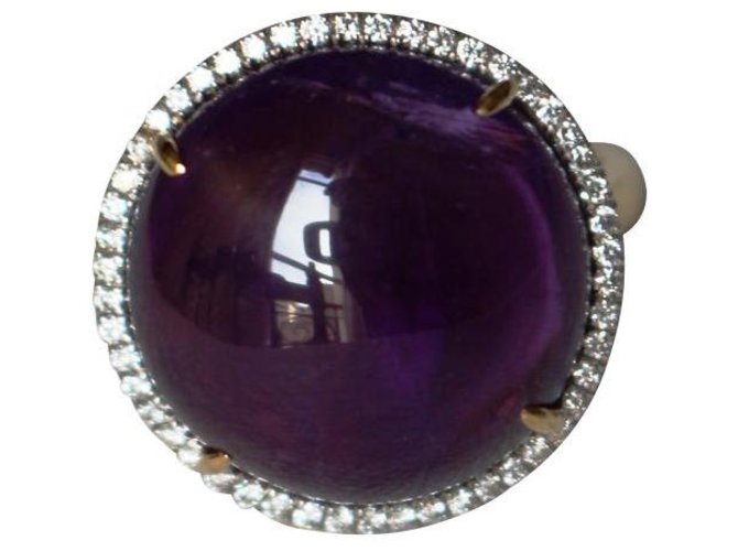 Autre Marque cabochon Lila Gelbes Gold  ref.141871