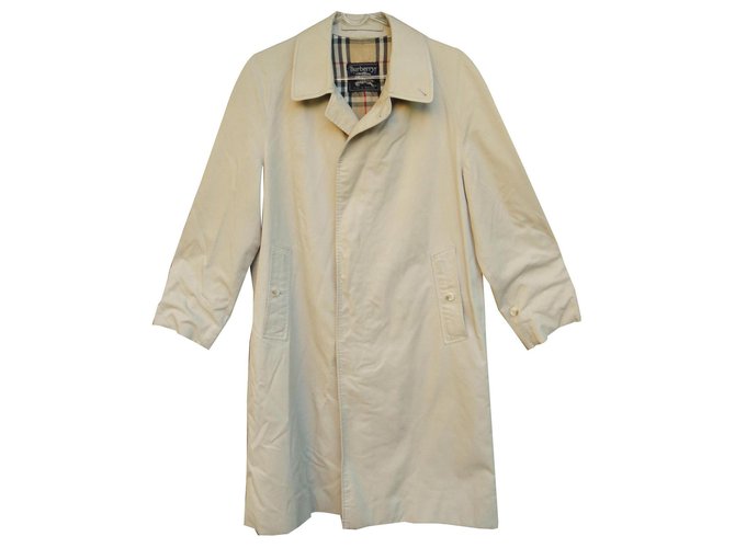 imperméable Burberry vintage taille 44 Coton Polyester Beige  ref.141911
