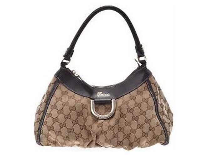 Gucci Vintage Shoulder Bag Brown Cloth  ref.142030