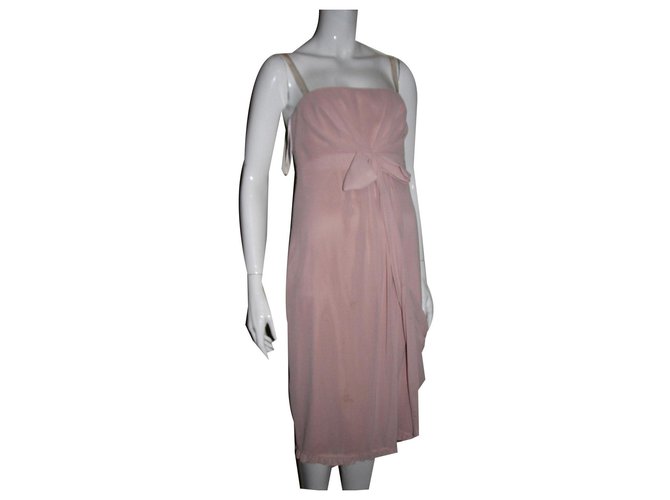 Vera Wang dress Pink Flesh Polyester  ref.142037