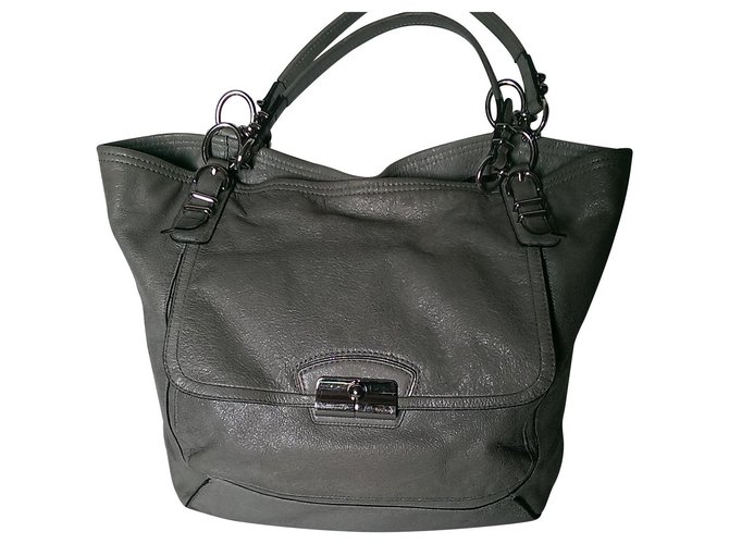 Coach Fourre-tout Cuir Gris  ref.142067