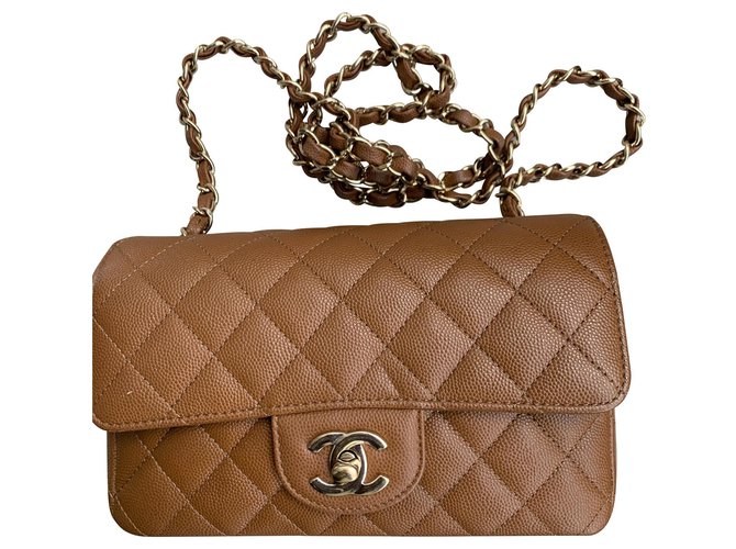 Chanel TIMELESS Caramelo Couro  ref.142079