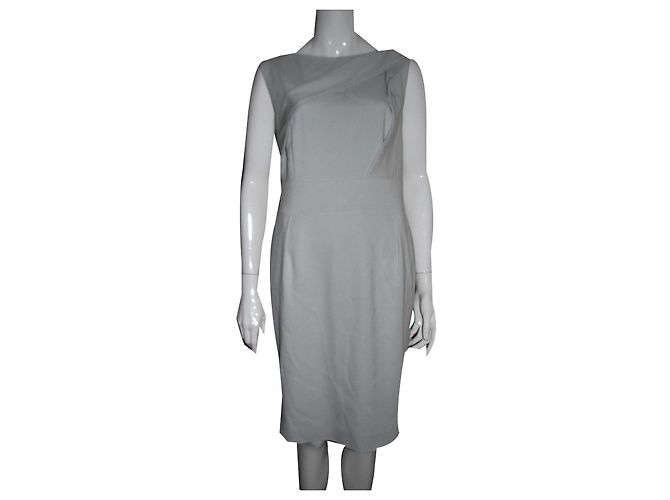 Escada Seidenkleid in Hellblau drapiert