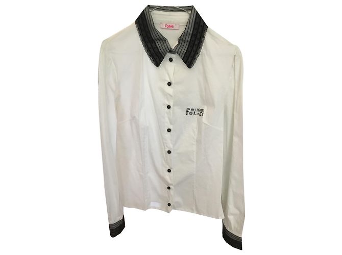 Autre Marque Blusa Crazy blanca de algodón Blanco