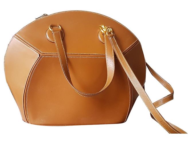 Hermès Shiki Island Lederhandtasche Braun