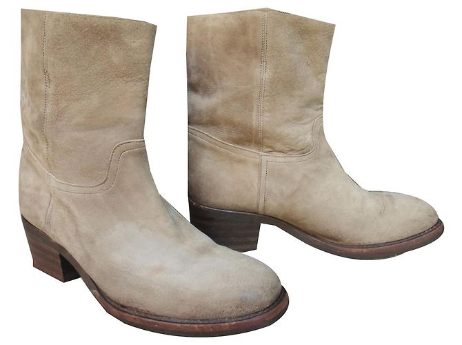 Autre Marque Botas de nubuck Buttero color taupe Gris pardo