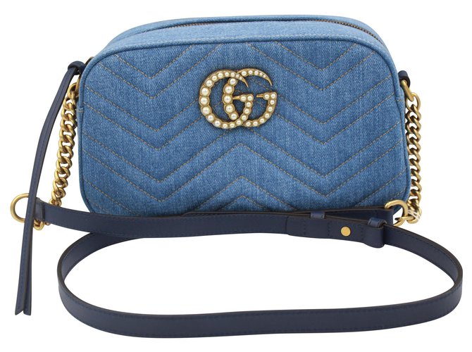 Gucci Handbags Blue Denim  ref.142202