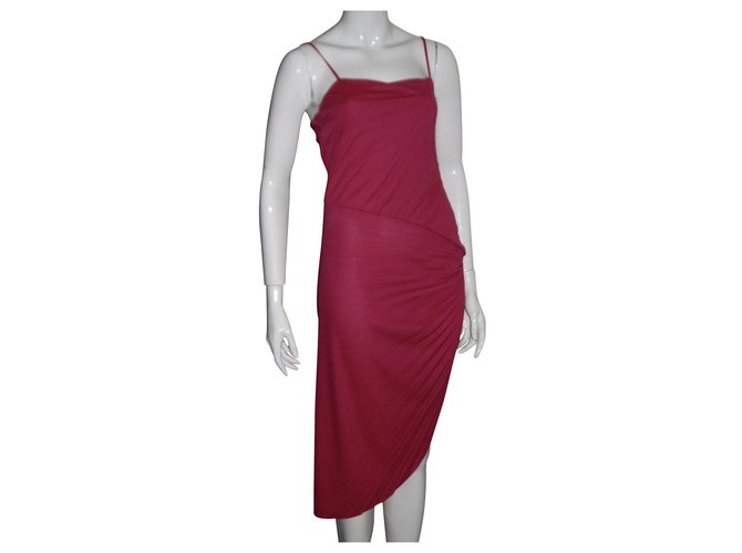 Halston Heritage Pink asymmetric dress Polyester  ref.142206