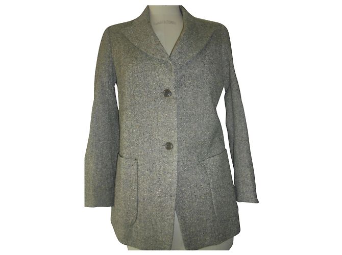 Comptoir Des Cotonniers VERY BEAUTIFUL TWIDE JACKET ELEGANT Dark green