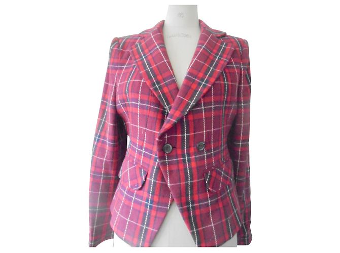 Autre Marque MAC GREGOR CROSSED JACKET TWO REAR SLEEVES Black White Red