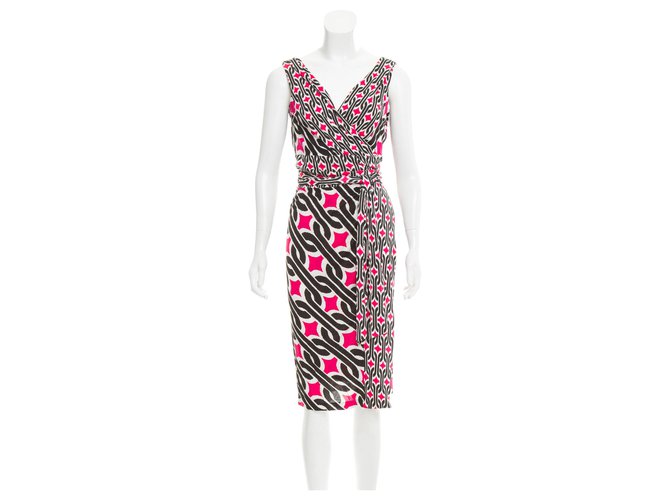 von front tie silk dress