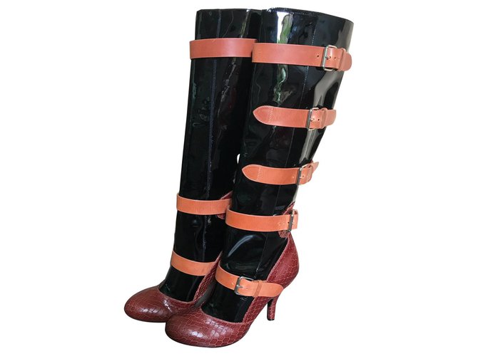 Vivienne Westwood Boots Black Patent leather  ref.142267