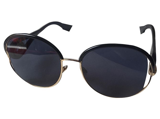 Christian Dior Sonnenbrille Schwarz Acetat Oversize