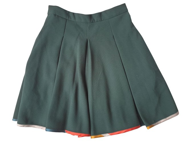 Ostwald Helgason Green skirt Dark green Viscose  ref.142363