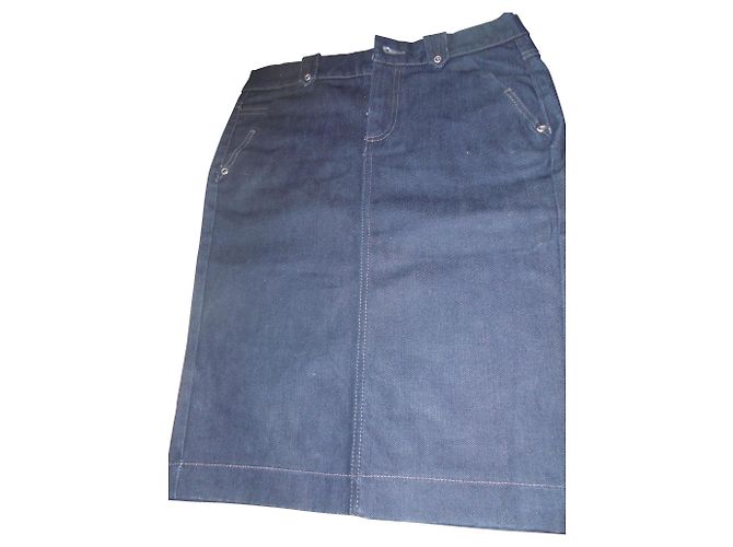 Maje denim pencil skirt Blue