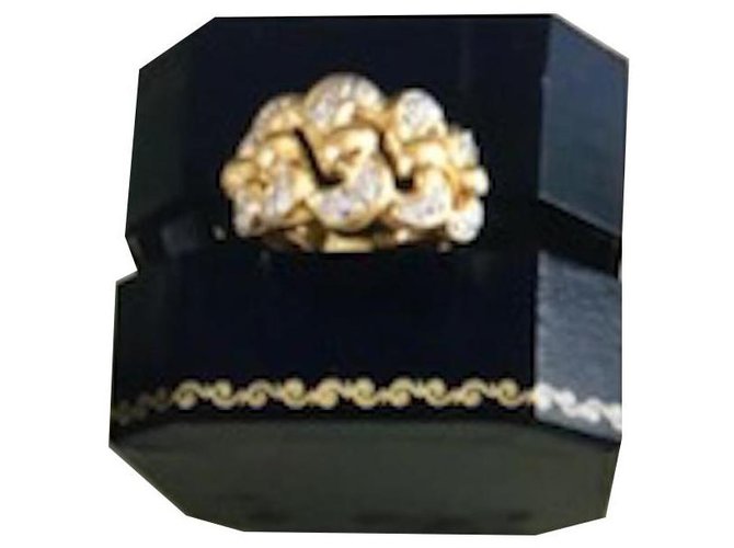 No Brand Gold ring 18 carats and diamonds Golden Yellow gold  ref.142416