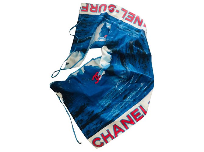 Chanel surf Azul Algodón  ref.142419