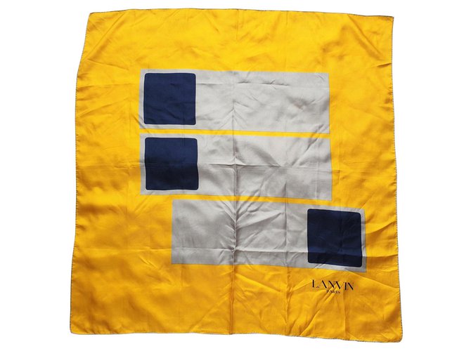 Lanvin Silk scarf Yellow  ref.142438