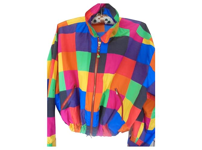 BLOUSON ARLEQUIN JUNGLE KENZO Polyamide Multicolore  ref.142441