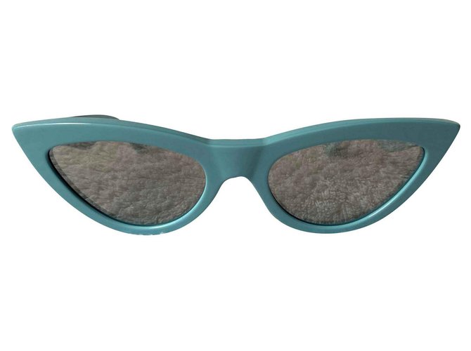 Céline Gafas de sol blu en pasta de ojos de gato Azul claro Acetato  ref.142472