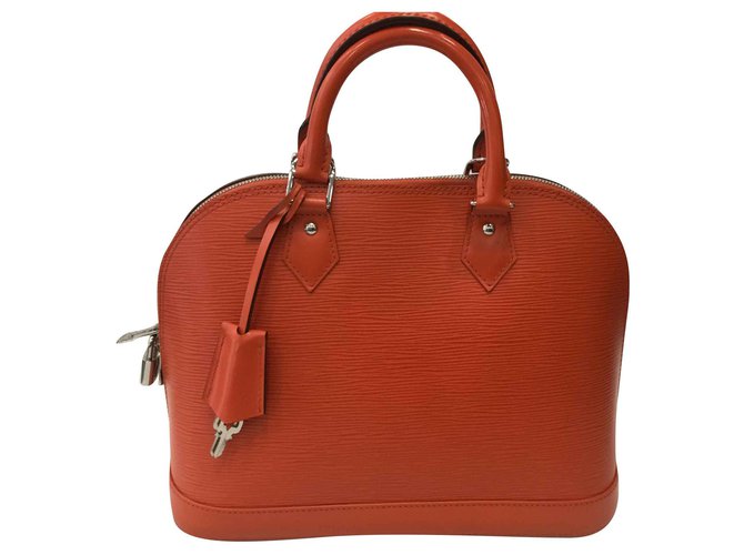 Louis Vuitton ALMA Orange Leather  ref.142474