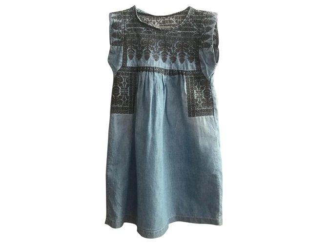 Isabel Marant Dresses Blue Cotton Linen  ref.142491